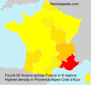 Surname Sciarra in France Surname Sciarra in France