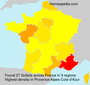 Surname Scibilia in France