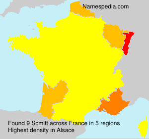Surname Scmitt in France Surname Scmitt in France