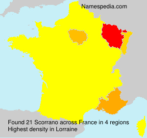 Surname Scorrano in France Surname Scorrano in France