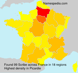 Surname Scribe in France Surname Scribe in France