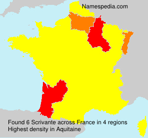 Surname Scrivante in France Surname Scrivante in France