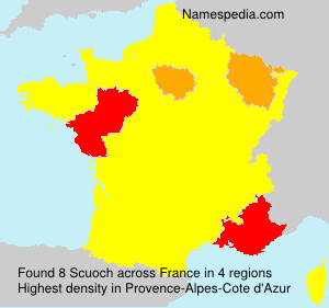 Surname Scuoch in France Surname Scuoch in France