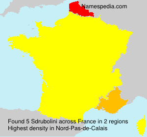 Surname Sdrubolini in France