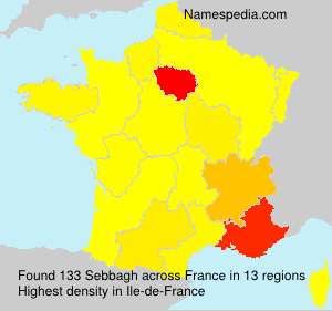 Surname Sebbagh in France Surname Sebbagh in France