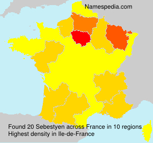 Surname Sebestyen in France Surname Sebestyen in France