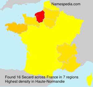 Surname Secard in France Surname Secard in France