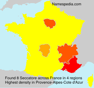 Surname Seccatore in France Surname Seccatore in France