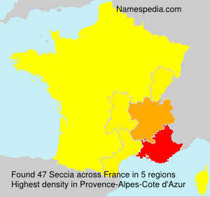 Surname Seccia in France Surname Seccia in France