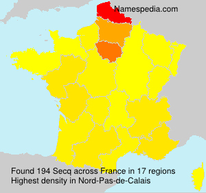 Surname Secq in France Surname Secq in France
