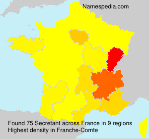 Surname Secretant in France Surname Secretant in France