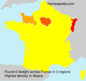 Surname Sedghi in France