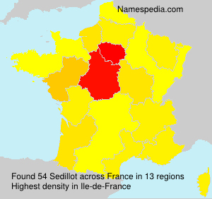 Surname Sedillot in France Surname Sedillot in France
