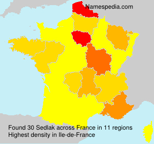 Surname Sedlak in France Surname Sedlak in France