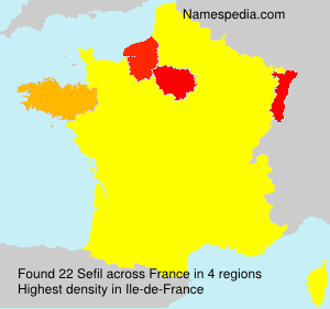 Surname Sefil in France Surname Sefil in France