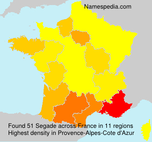 Surname Segade in France Surname Segade in France