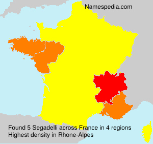 Surname Segadelli in France Surname Segadelli in France