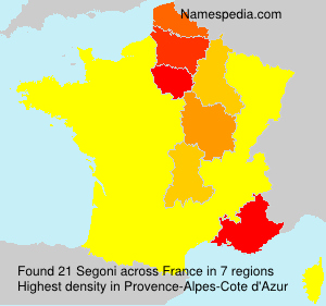 Surname Segoni in France