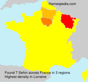 Surname Sehin in France Surname Sehin in France
