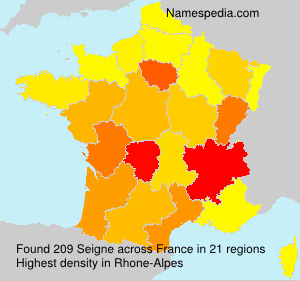 Surname Seigne in France Surname Seigne in France