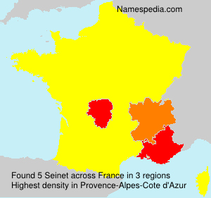 Surname Seinet in France Surname Seinet in France