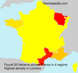 Surname Sekarna in France