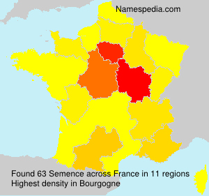 Surname Semence in France Surname Semence in France