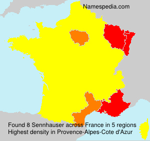 Surname Sennhauser in France Surname Sennhauser in France