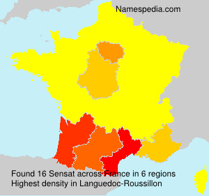 Surname Sensat in France Surname Sensat in France