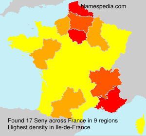 Surname Seny in France Surname Seny in France