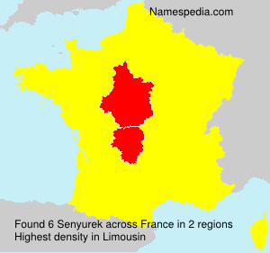 Surname Senyurek in France Surname Senyurek in France