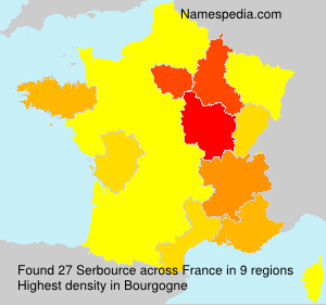 Surname Serbource in France Surname Serbource in France