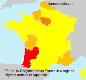 Surname Sergiani in France Surname Sergiani in France