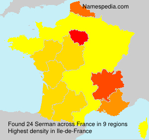 Surname Serman in France Surname Serman in France