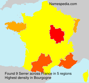 Surname Serrer in France Surname Serrer in France