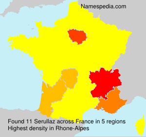 Surname Serullaz in France Surname Serullaz in France