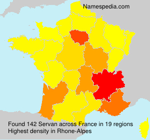 Surname Servan in France Surname Servan in France