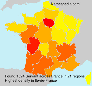 Surname Servant in France Surname Servant in France