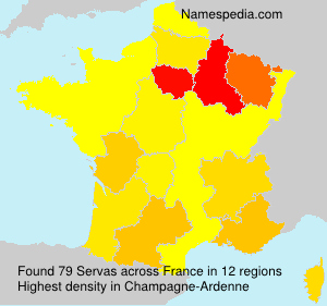 Surname Servas in France Surname Servas in France