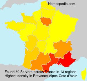 Surname Servera in France Surname Servera in France