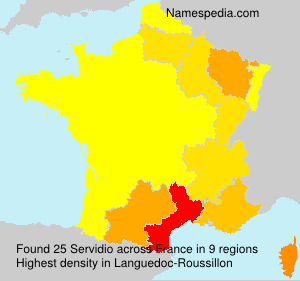 Surname Servidio in France Surname Servidio in France