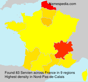 Surname Servien in France Surname Servien in France