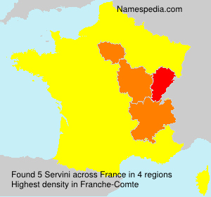 Surname Servini in France Surname Servini in France