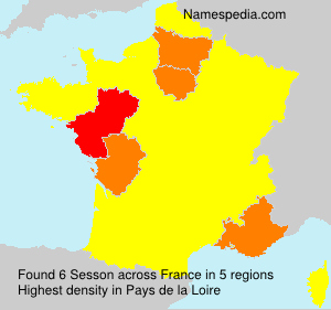 Surname Sesson in France Surname Sesson in France
