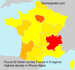 Surname Setier in France Surname Setier in France