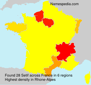 Surname Setif in France Surname Setif in France