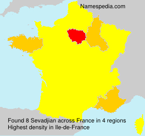 Surname Sevadjian in France Surname Sevadjian in France