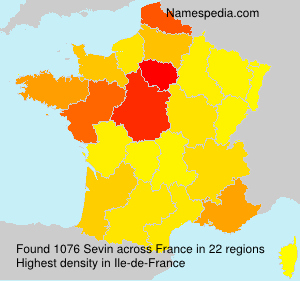 Surname Sevin in France Surname Sevin in France