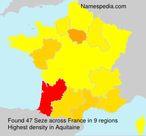 Surname Seze in France Surname Seze in France
