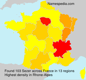 Surname Sezer in France Surname Sezer in France